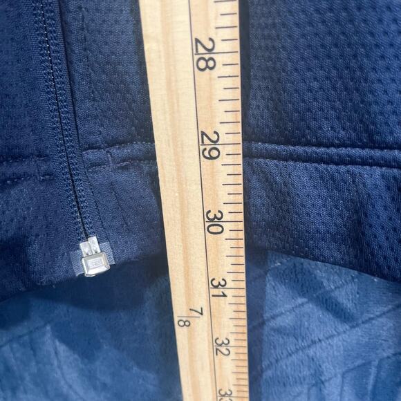 Nike Dri-Fit Navy Blue White Striped Full Zip Track Sweater Mens Size XXL - Picture 6 of 8